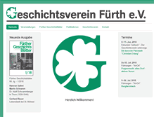 Tablet Screenshot of geschichtsverein-fuerth.de